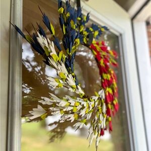 Red, white, and blue wreath